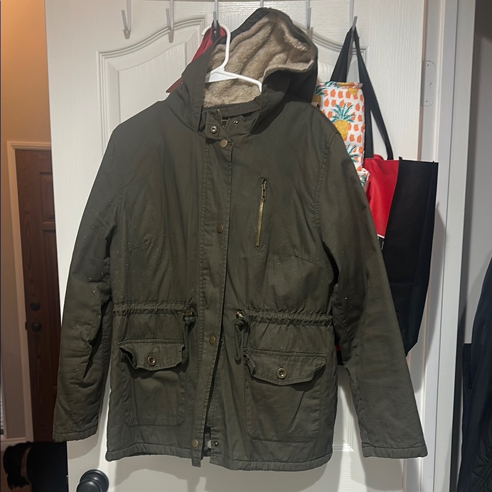 Women’s Olive Green Hooded Jacket